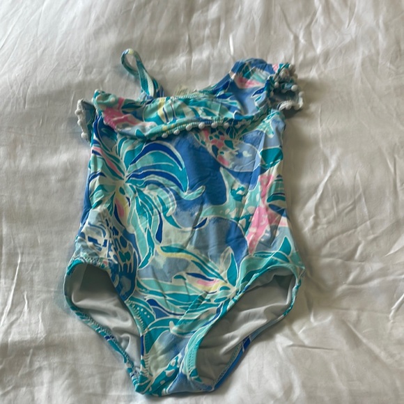 Lilly Pulitzer Other - Lilly Pulitzer Girls ruffle shoulder swimsuit